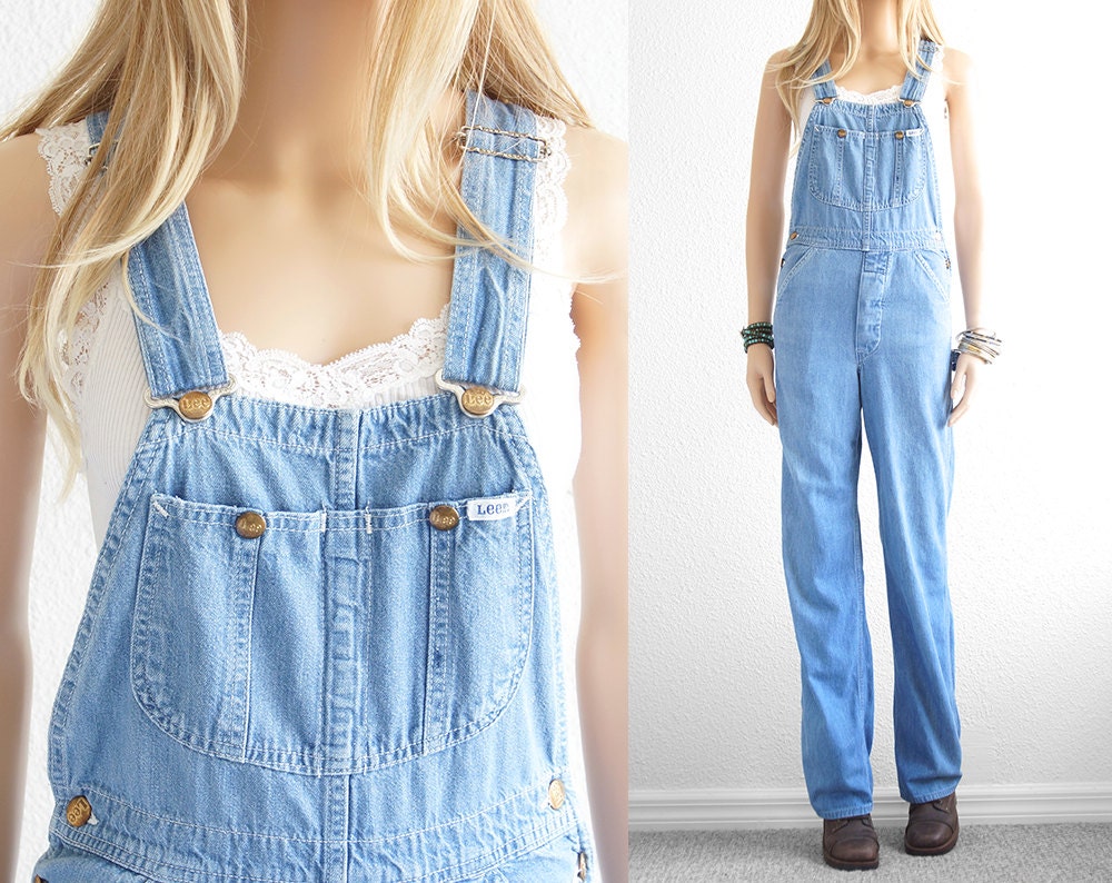 Womens vintage denim overalls