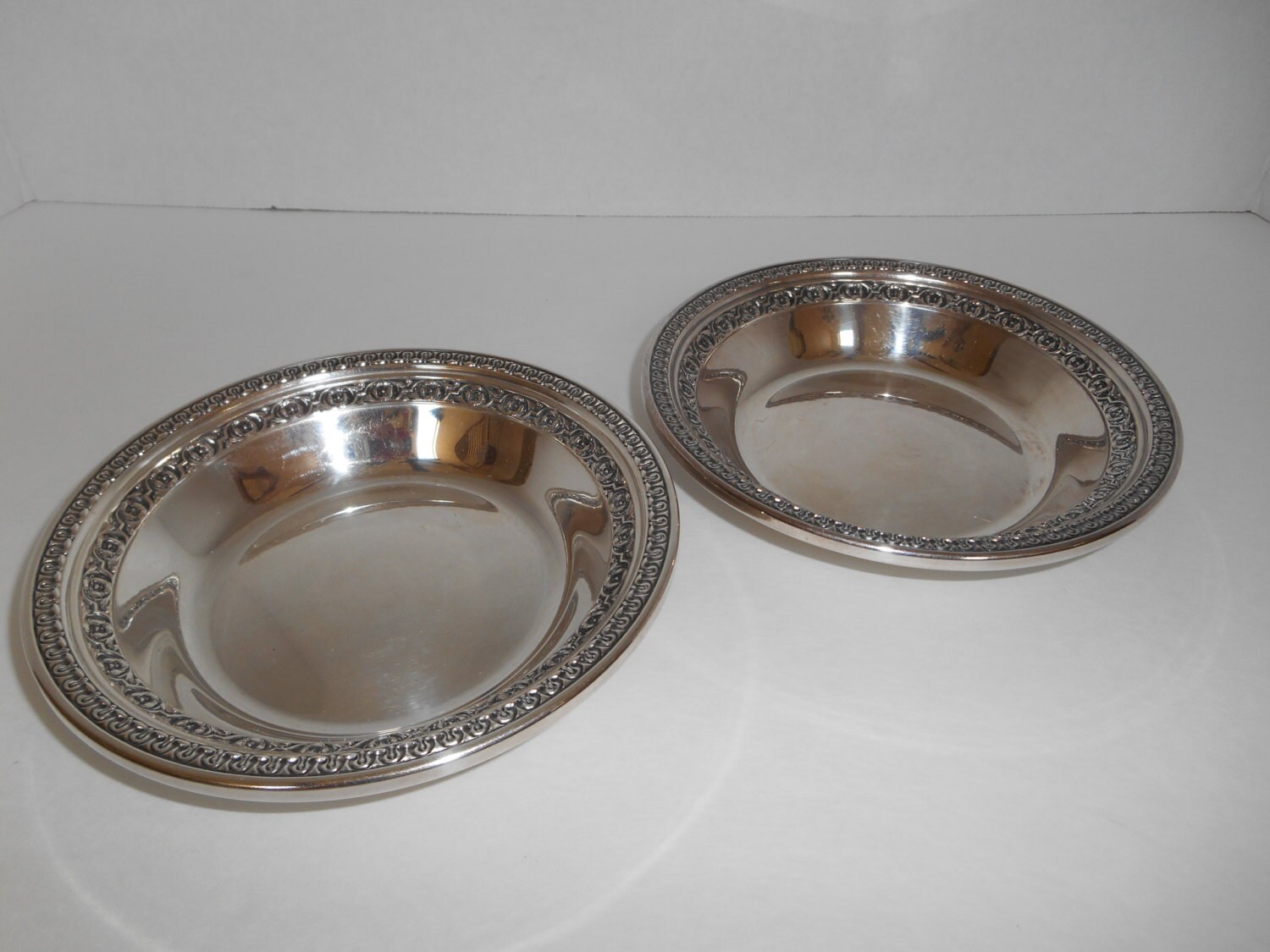 Vintage Fine Silver Serving Bowls Set of 2 by Reed and Barton Pattern