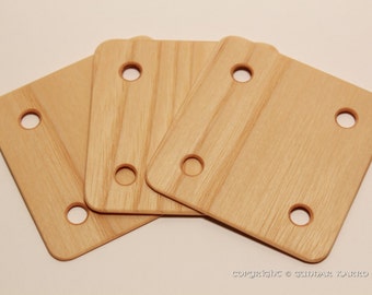 Tablet weaving cards 24 Ash 6*6cm. Card weaving cards. Ancient medieval viking art weaving loom craft work SCA