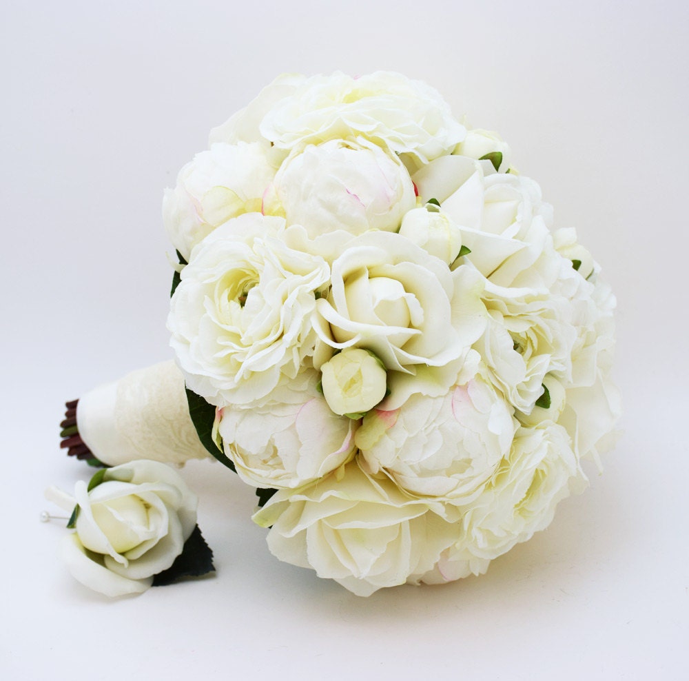 Reserved Lace Peony Ranunculus Roses Silk Flower Bridal