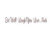 Eat Well Laugh Often Love Much Wall Decal Vinyl Wall Decals Wall Decor Wall Stickers Wall Quotes Kitchen Wall Decal Family Wall Decals