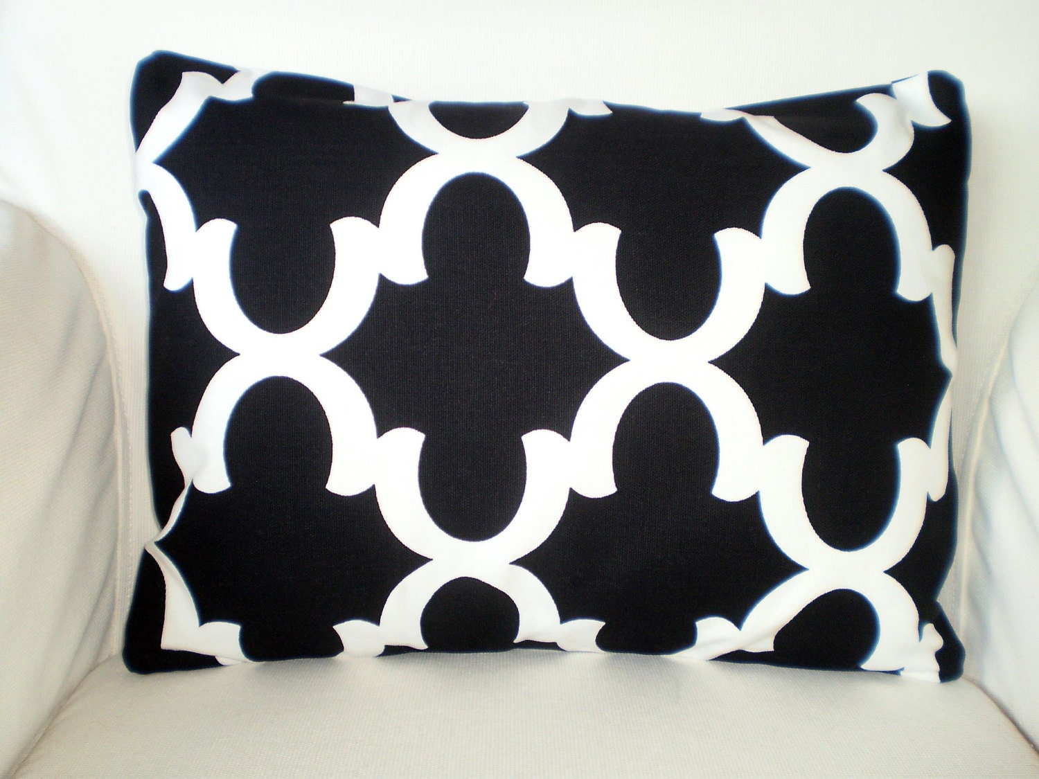 Black White Lumbar Pillow Cover Throw Pillow Decorative