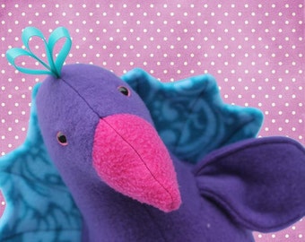 Pretty Purple Peacock Plush
