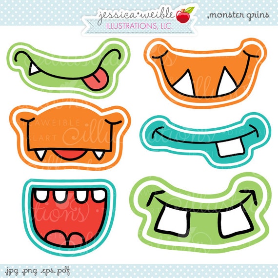 Monster Grins Cute Printable Birthday Party Favors Printable