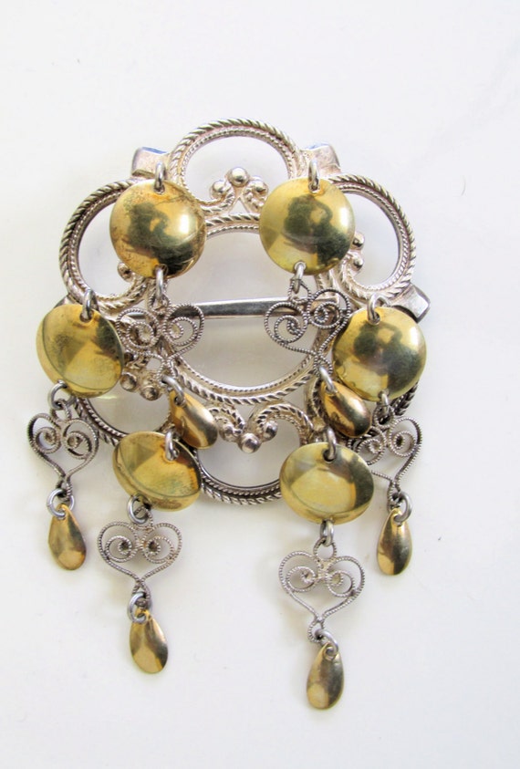 Solje Bunad Brooch From Norway Signed Ivar T. Holt 830 Silver