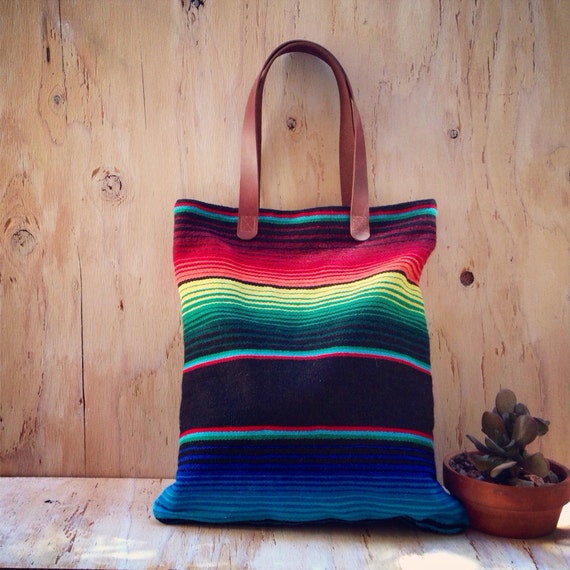 Serape Blanket Tote/ Mexican Blanket/ Navajo