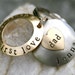 A daughter's first love - Father's Day - Dad - hand forged and hand stamped keychain/keyring
