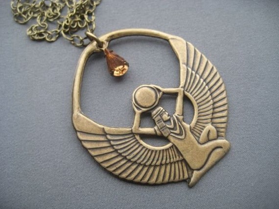 Isis Jewelry Isis Necklace Egyptian by SilverTrumpetJewelry