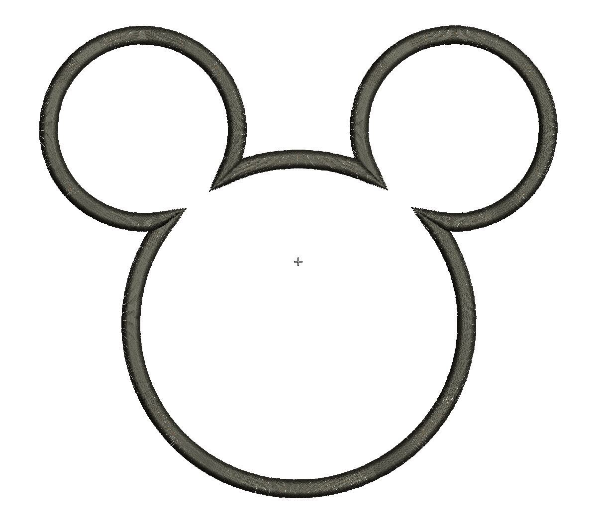 Mickey Mouse Kopf Applique Mickey Gesicht von