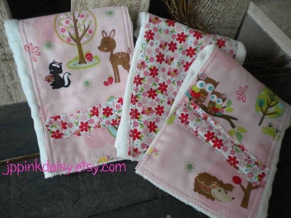 5 diy Fabric Burp Cloth MAKE YOUR OWN 5 White by jppinkdaisy