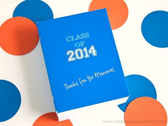 Yearbook Favor Box - BLUE : DIY Printable Graduation Gift Box - Instant Download Il_570xn