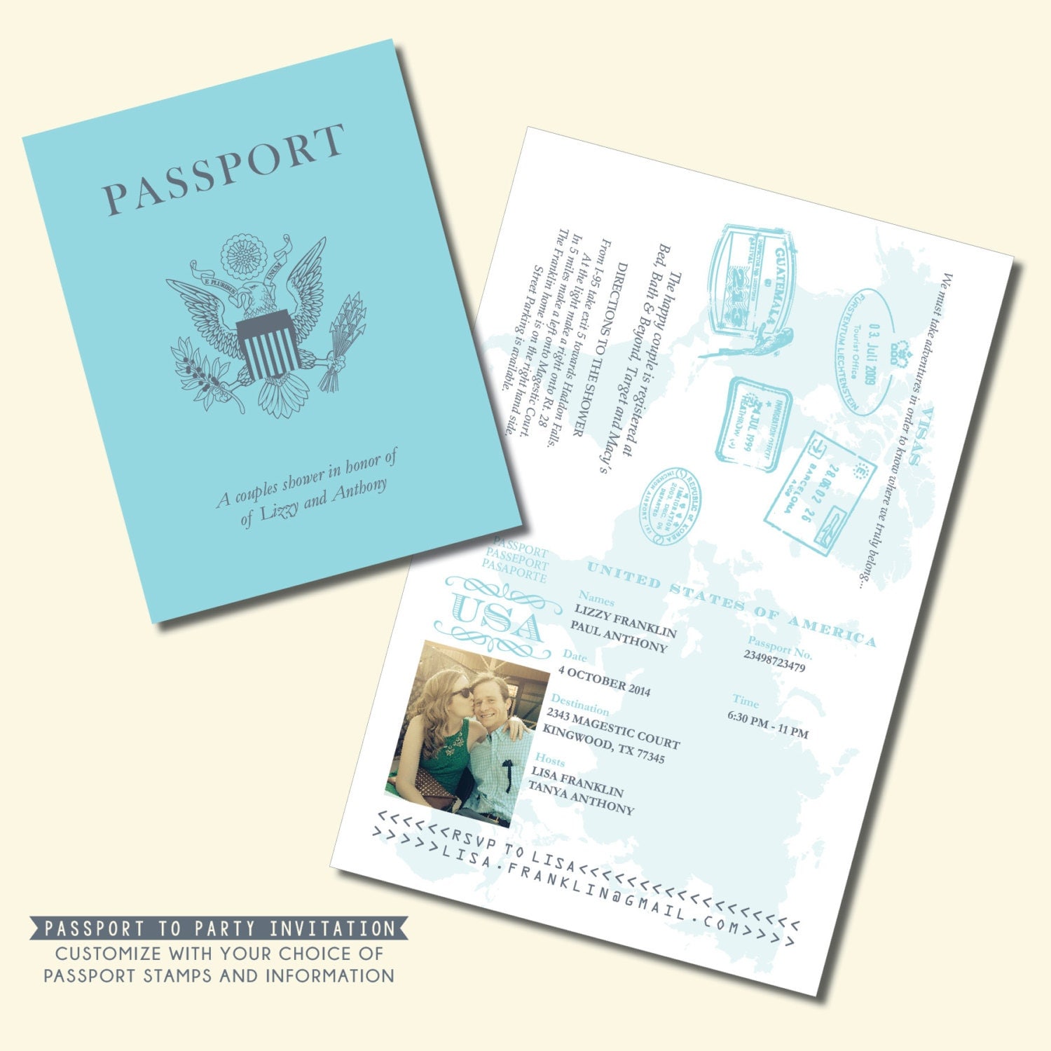 Passport Themed Invitations 9