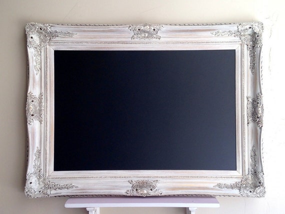 Vintage White Framed Chalkboard 10