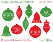 Christmas Clip Art Sale Christmas Clipart Commercial Use Merry Christmas Ornaments Christmas Cards Party Invitation Holiday Card Gift Wrap Il_170x135