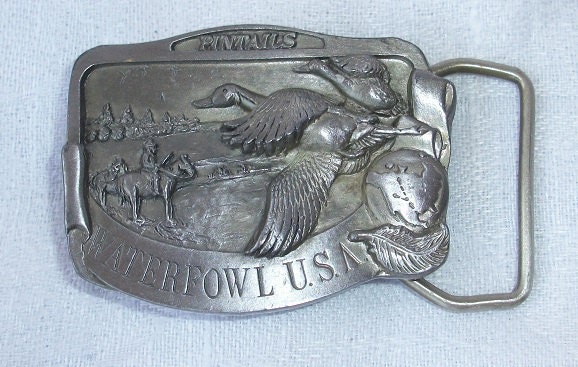 Vintage Pintails Waterfowl USA Belt Buckle 1991-1992 Limited Edition ...