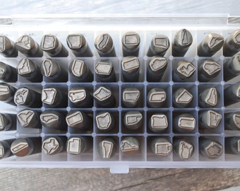 State Metal Stamp-United States-Design Stamp Pick your State- 3/8 Size -Advantage Series Metal Stamp-Professional Quality-Metal Supply Chick