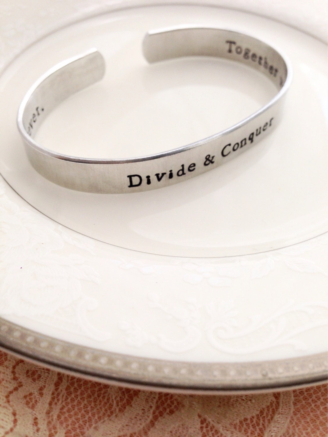 Men's personalized bracelet cuff metal bracelet