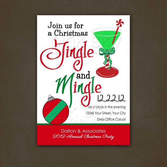 Office Christmas Party Invitation Templates Free 1