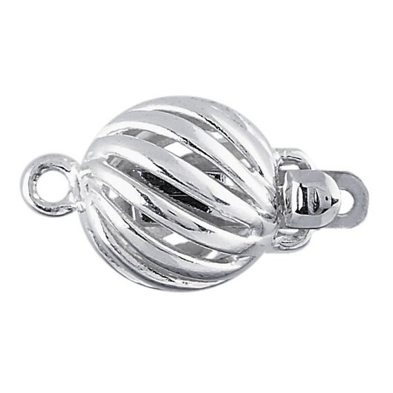 Sterling Silver Twist Round Clasp