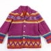 SALE Vintage 1970s Southwestern Coat Striped Wool XL