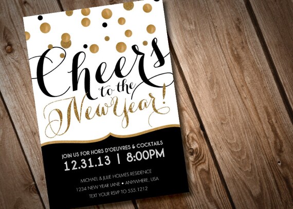 DIY Printable New Years Invitation
