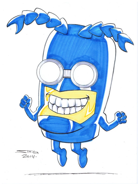 Items similar to Tick Minion color drawing! on Etsy
