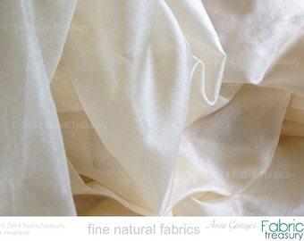 Peace silk fabric. Wedding Dress Fabric. Ahimsa Silk. Unbleached, dyeable. Pure silk fabric. 42"/106cm W. Off White. Half Yard.