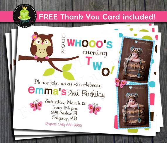 Owl Birthday Invitation - Owl Birthday Party Invite Il_570xn