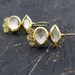 24k Gold Earrings with Green Amethyst