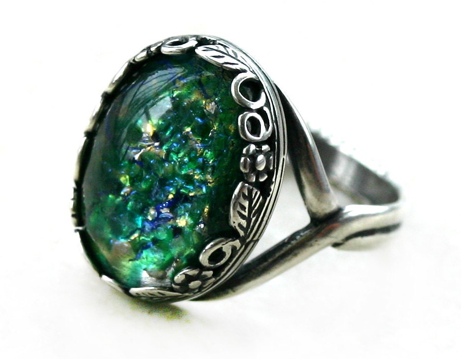 Green Opal Ring Adjustable 510