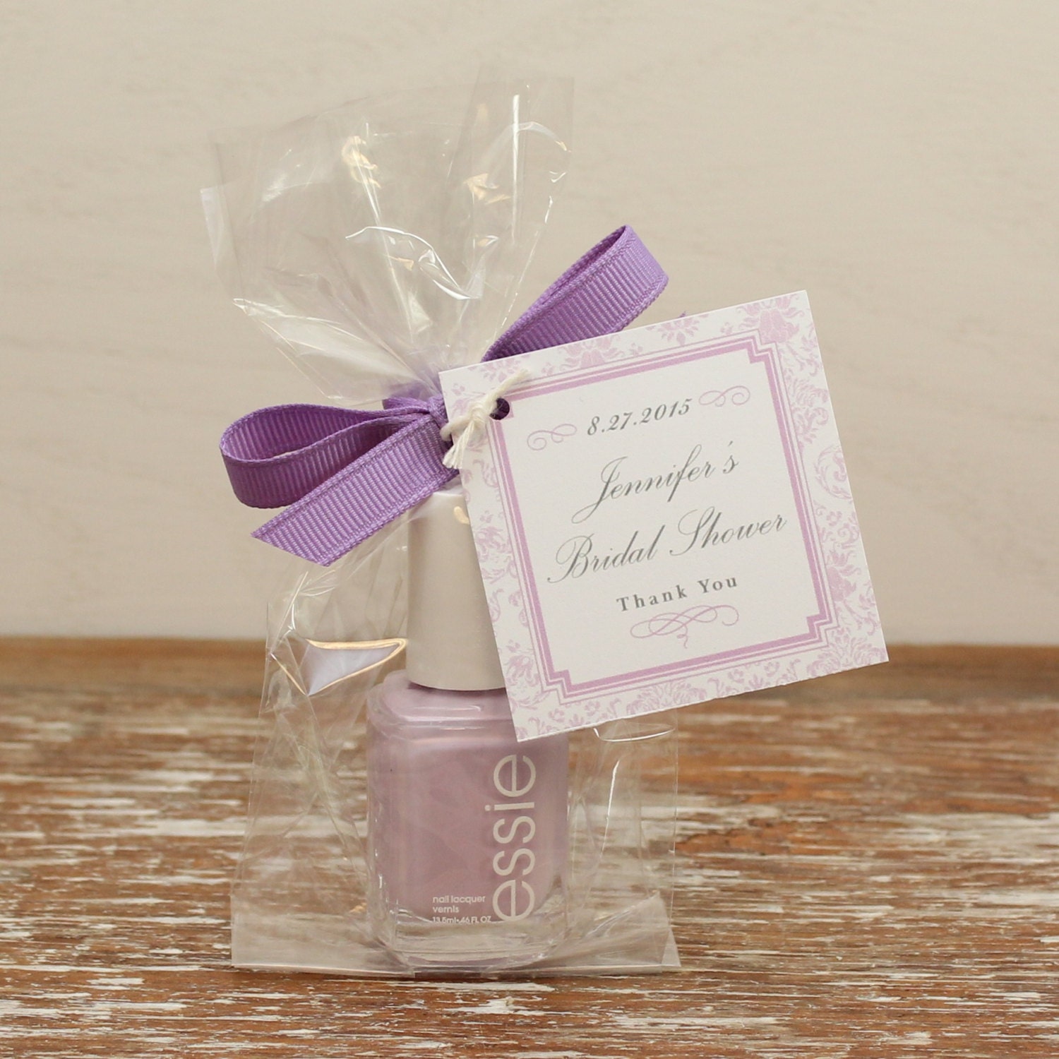 24 Mini Cellophane Favor Bags Damask Tag Design by thefavorbox