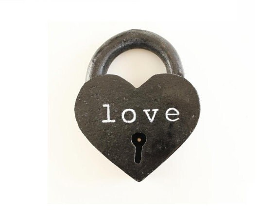 Engraved Heart Lock / love lock and key to my heart . heart padlock ...