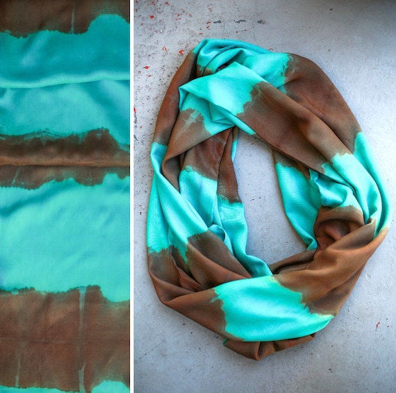 Sophia  > Emerald Green & Grey Infinity Scarf