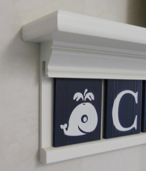 Whale Nursery Decor Nautical Nursery Sign White by NelsonsGifts