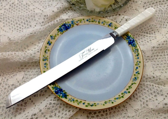 Vintage Mother of Pearl Wedding  Cake  Knife  by StCharlesAvenue