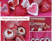 Valentine Party Printable Favor Tags - INSTANT DOWNLOAD - Zebra Print Hearts Il_170x135