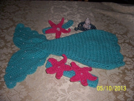 Crochet Baby Mermaid PatternIncludes Starfish and Shell Top