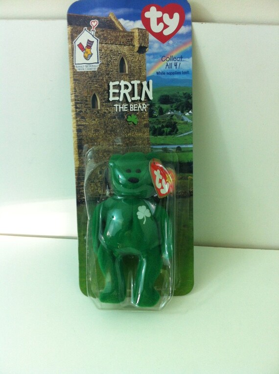 Ty Mini Beanie Baby. Erin The Bear. 1999 McDonalds by Csmexartco