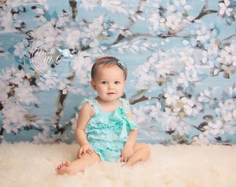 Petti lace Romper - Aqua Lace Romper - Lace Romper - Girls Romper - Baby Romper - Ruffle Romper - baby - Baby Outfit