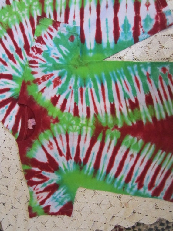 candy cane tie dye shirt