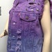 Vintage LEVIS Ombre Hand Dyed Denim Vest -Studded ---Size Large