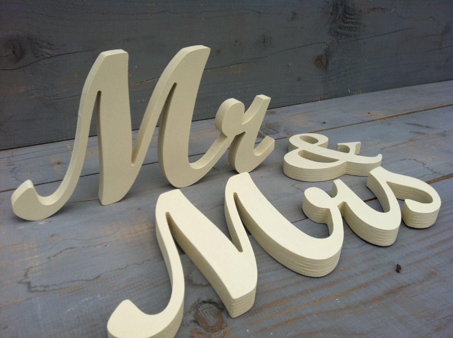 Wooden Mr & Mrs LETTERS 4 5 6 or 7 tall letters DIY by svetulka