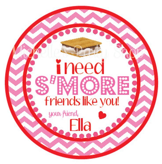 Items similar to NEW PRINTABLE I Need S'More Friends Like You Favor