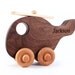 wooden HELICOPTER personalized toy -a natural, heirloom push toy for toddler and preschooler - eco-friendly with homegrown organic finish