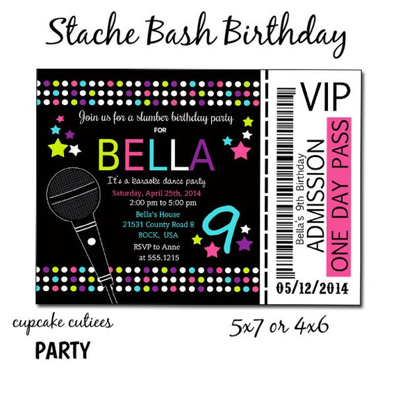 Luxury 11 Karaoke Card Invitation