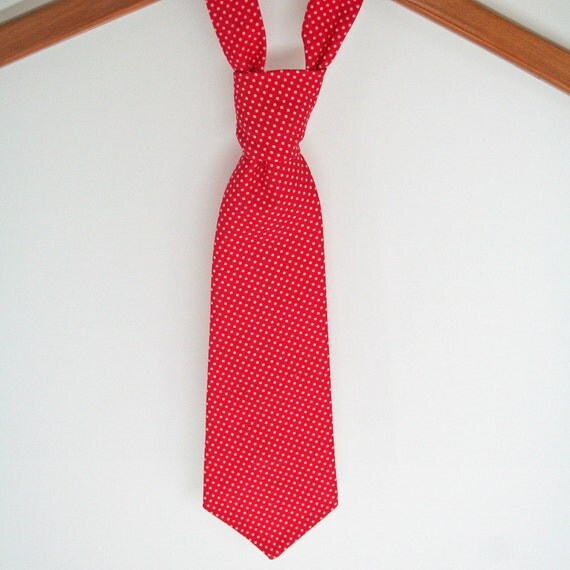 SALE Boys Necktie Little Boy Toddler Tie Red Easter by DelvaBTree