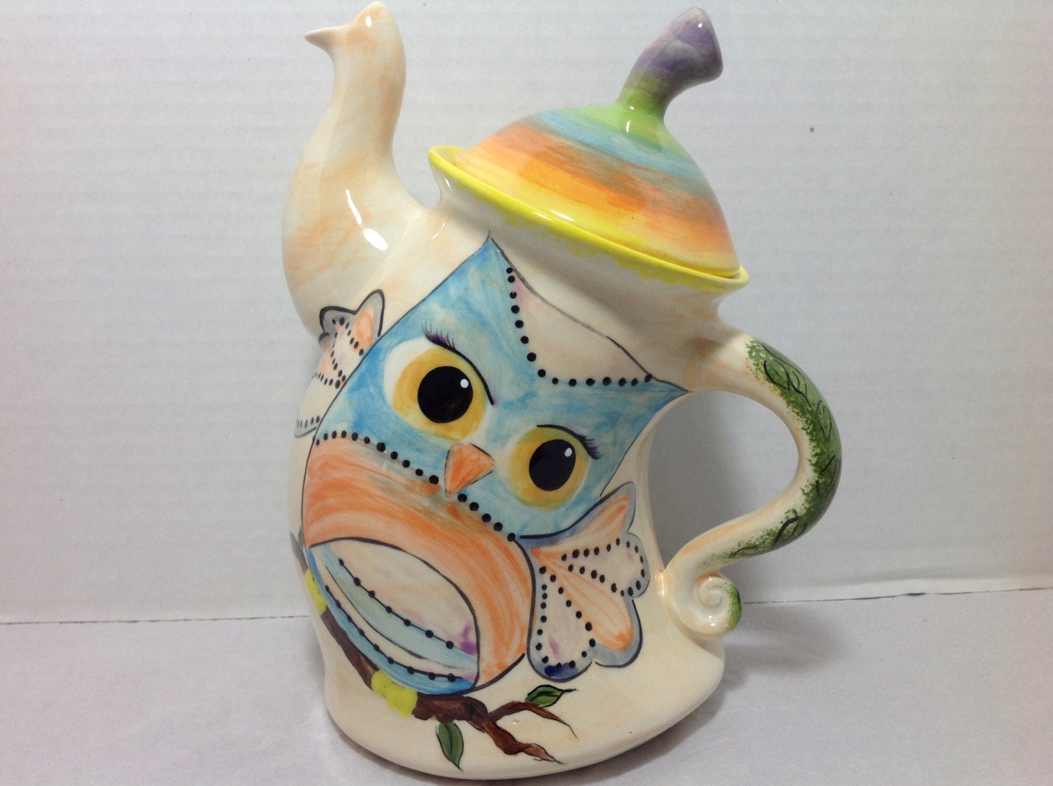 Whimsical Ceramic Owl Teapot