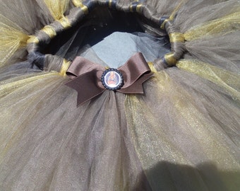 Star Wars Chewbacca Costume Tutu- Rich shades of brown and gold-Let the Wookie Win-chiod, adult or adult runnng- costume o cosplay