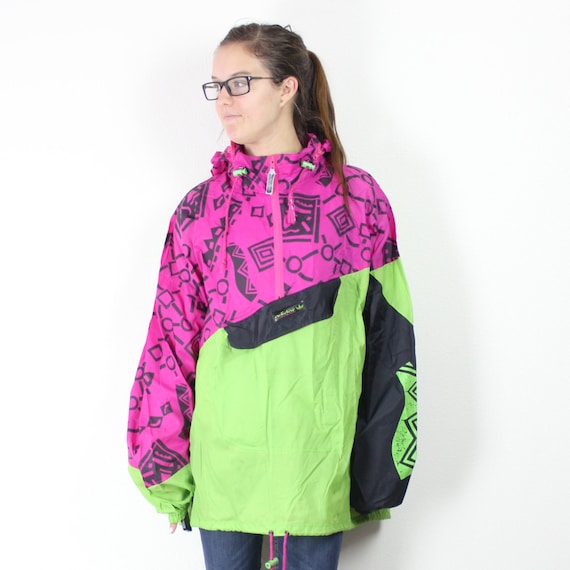 adidas neon windbreaker