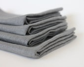 Gray Linen Napkins...20" Square (Set of 4)